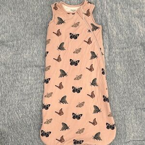 Kyte BABY Butterfly Print Sleep Sack - Soft Pink 1.0 TOG